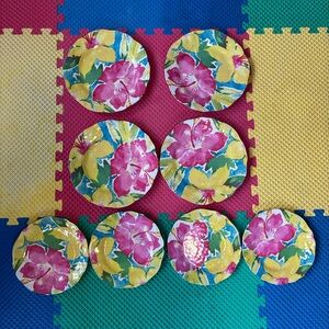 Nicole Miller Floral Dish set of 8